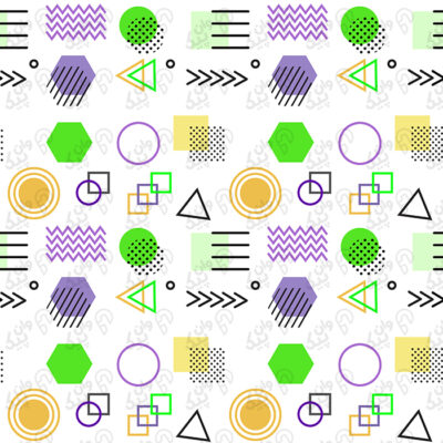 وکتور پس زمینه انتزاعی مدل ممفیس با اشکال هندسی 