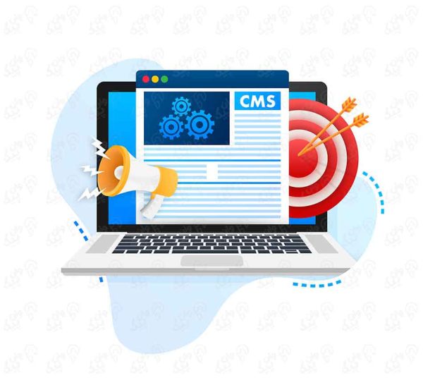 وکتور نماد پنل مدیریت محتوا CMS